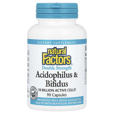 Natural Factors, Acidophilus & Bifidus, 10 Billion CFU, 90 Capsules