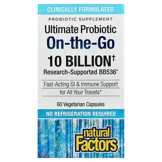 Natural Factors, Ultimate Probiotic, On-The-Go, 10 Billion CFU, 60 Vegetarian Capsules