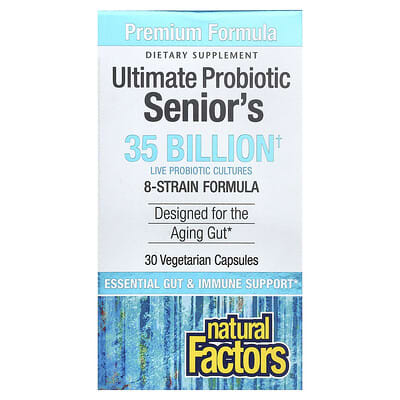 Natural Factors, Advanced Probiotics for Seniors, 30 Vegetarian Capsules