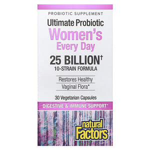 Natural Factors, Ultimate Probiotic Women's Every Day, 25 Billion , 30 Vegetarian Capsules