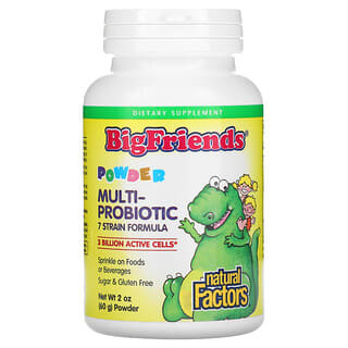 Natural Factors, BigFriends, Multi-Probiotic Powder, 3 Billion, 2 oz (60 g)
