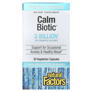 Natural Factors, Calm Biotic, 3 milliards, 30 capsules végétariennes