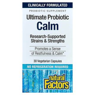 Natural Factors, Calm Biotic™, 3 miliardy, 30 vegetariánskych kapsúl