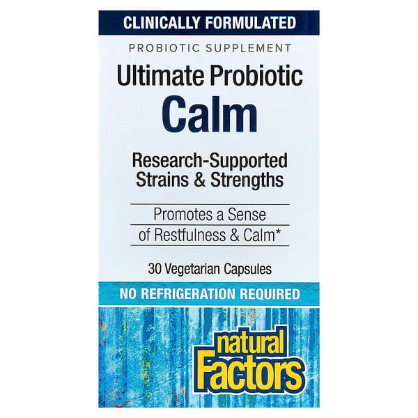 Natural Factors, Calm Biotic™, 3 Billion, 30 Vegetarian Capsules — product photo 1