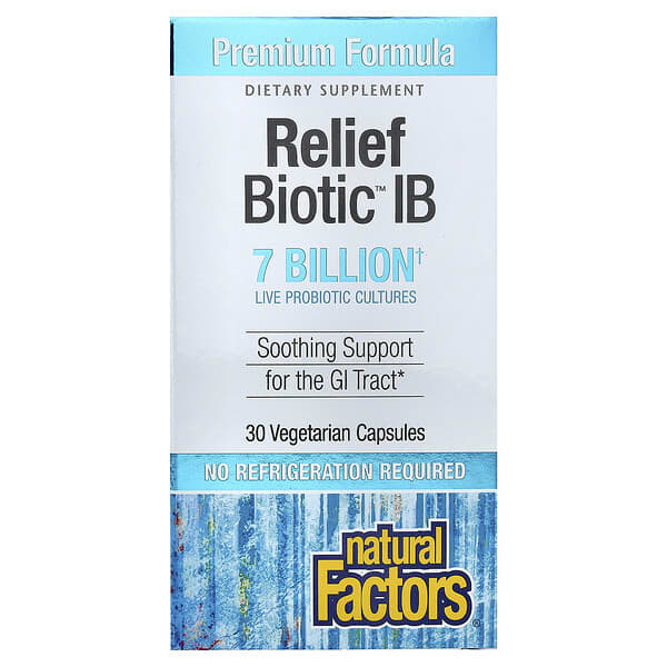 Natural Factors, Relief Biotic™ IB, 30 Vegetarian Capsules — product photo 1