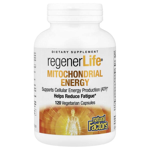 Natural Factors, RegenerLife®, Mitochondrial Function, 120 Vegetarian Capsules — product photo 1