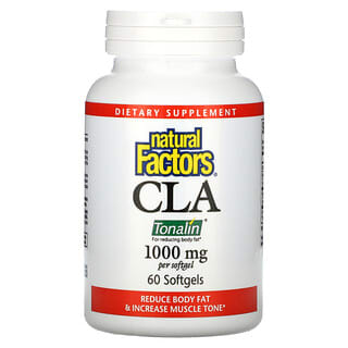 Natural Factors, CLA, 1000 mg, 60 cápsulas blandas