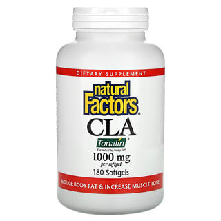 Natural Factors, CLA, 1.000 mg, 180 Cápsulas Softgel (500 mg por Cápsula Softgel)