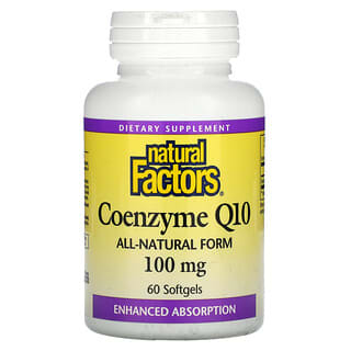 Natural Factors, Coenzima Q10, 100 mg, 60 cápsulas blandas