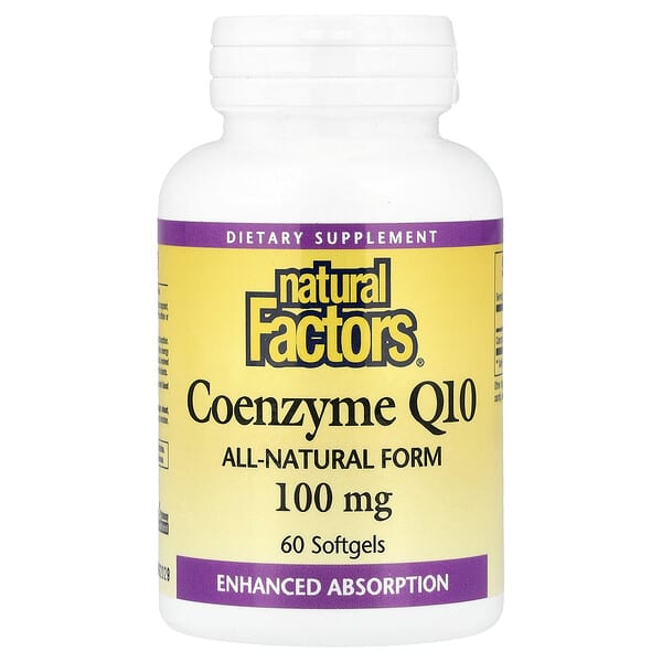 Natural Factors, Coenzyme Q10, Coenzym Q10, 100 mg, 60 Weichkapseln