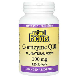 Natural Factors, Coenzima Q10, 100 mg, 120 cápsulas blandas
