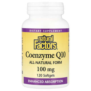 Natural Factors, Coenzym Q10, 100 mg, 120 bløde kapsler