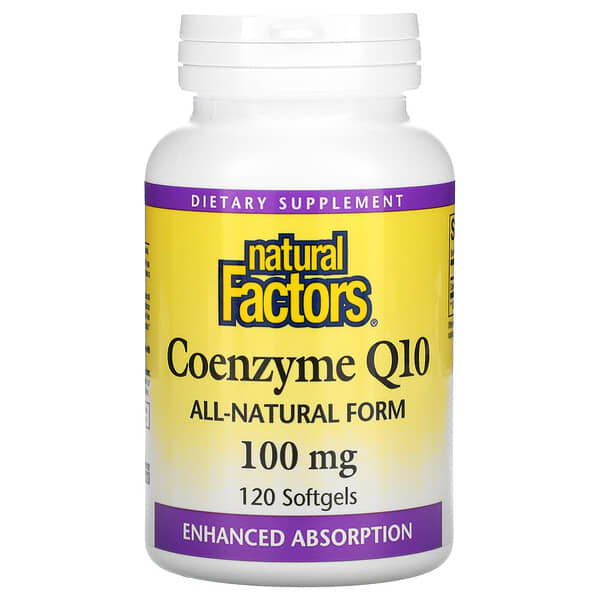 Natural Factors, ナチュラルファクターズ, Coenzyme Q10, 100 mg, 120 Softgels