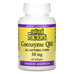 Natural Factors, Coenzima Q10, 50 mg, 60 cápsulas blandas