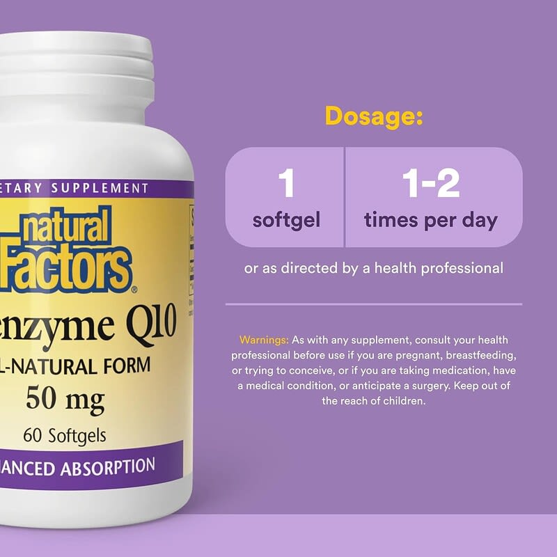 コエンザイムQ10、50mg、ソフトジェル60粒