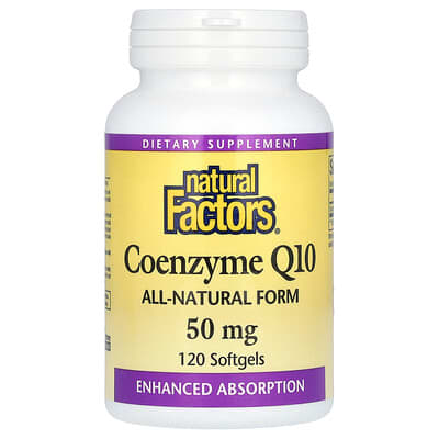 Natural Factors, Coenzyme Q10, 50 mg, 120 Softgels