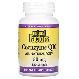 Natural Factors, Coenzima Q10, 50 mg, 120 Cápsulas Softgel