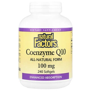 Natural Factors, Coenzyme Q10, 100 mg, 240 Softgels