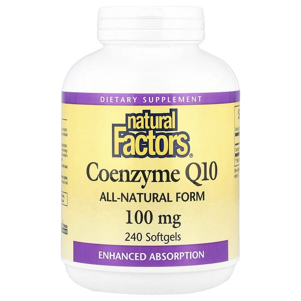 Natural Factors Coenzyme Q10, 100 mg, 240 Softgels