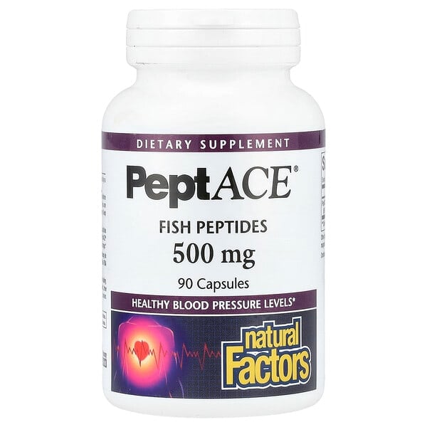Natural Factors, PeptACE，魚肽，500 毫克，90 粒膠囊
