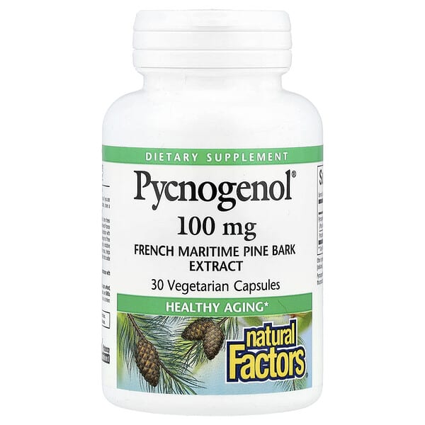 Natural Factors Pycnogenol®, 100 mg, 30 Vegetarian Capsules