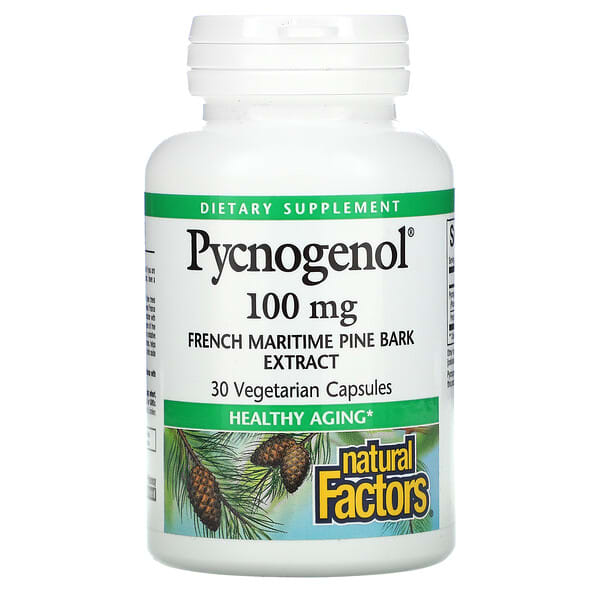 Natural Factors, Pycnogenol, 100mg, 베지 캡슐 30정