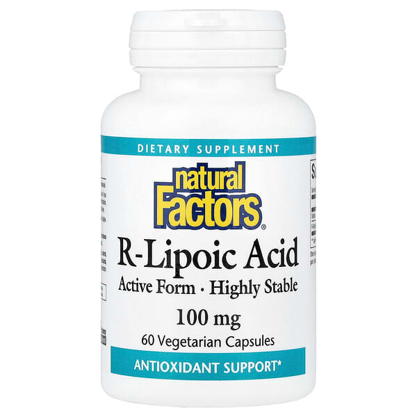 Natural Factors, R-Lipoic Acid, 60 Vegetarian Capsules — product photo 1