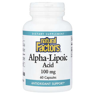 Natural Factors, Ácido alfa-lipoico, 100 mg, 60 cápsulas