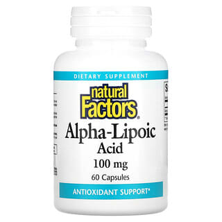 Natural Factors, Ácido alfa-lipoico, 100 mg, 60 cápsulas