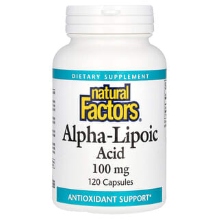 Natural Factors, Acido alfa lipoico, 100 mg, 120 capsule