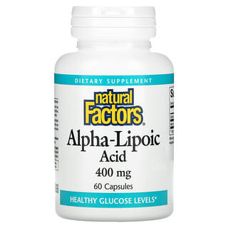 Natural Factors, Ácido alfa-lipoico, 400 mg, 60 cápsulas