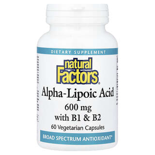 Natural Factors, Alpha-Lipoic Acid with B1 & B2, 60 Vegetarian Capsules