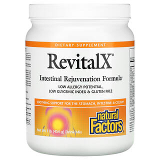 Natural Factors, RevitalX，腸道新生配方混合飲品，1 磅（454 克）