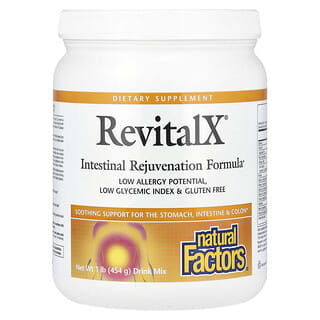 Natural Factors, RevitalX、健康サポート成分（ドリンクミックス）、454g（1ポンド）