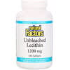 Unbleached Lecithin, 1200 mg, 180 Softgels