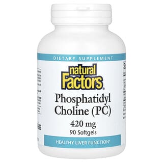Natural Factors, Fosfatidil Colina (PC), 420 mg, 90 Cápsulas Softgel