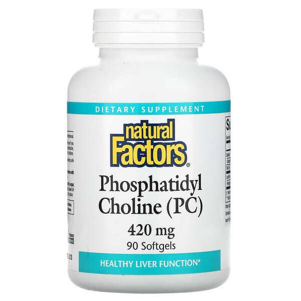 Natural Factors, фосфатидилхолин (ФХ), 420 мг, 90 мягких таблеток