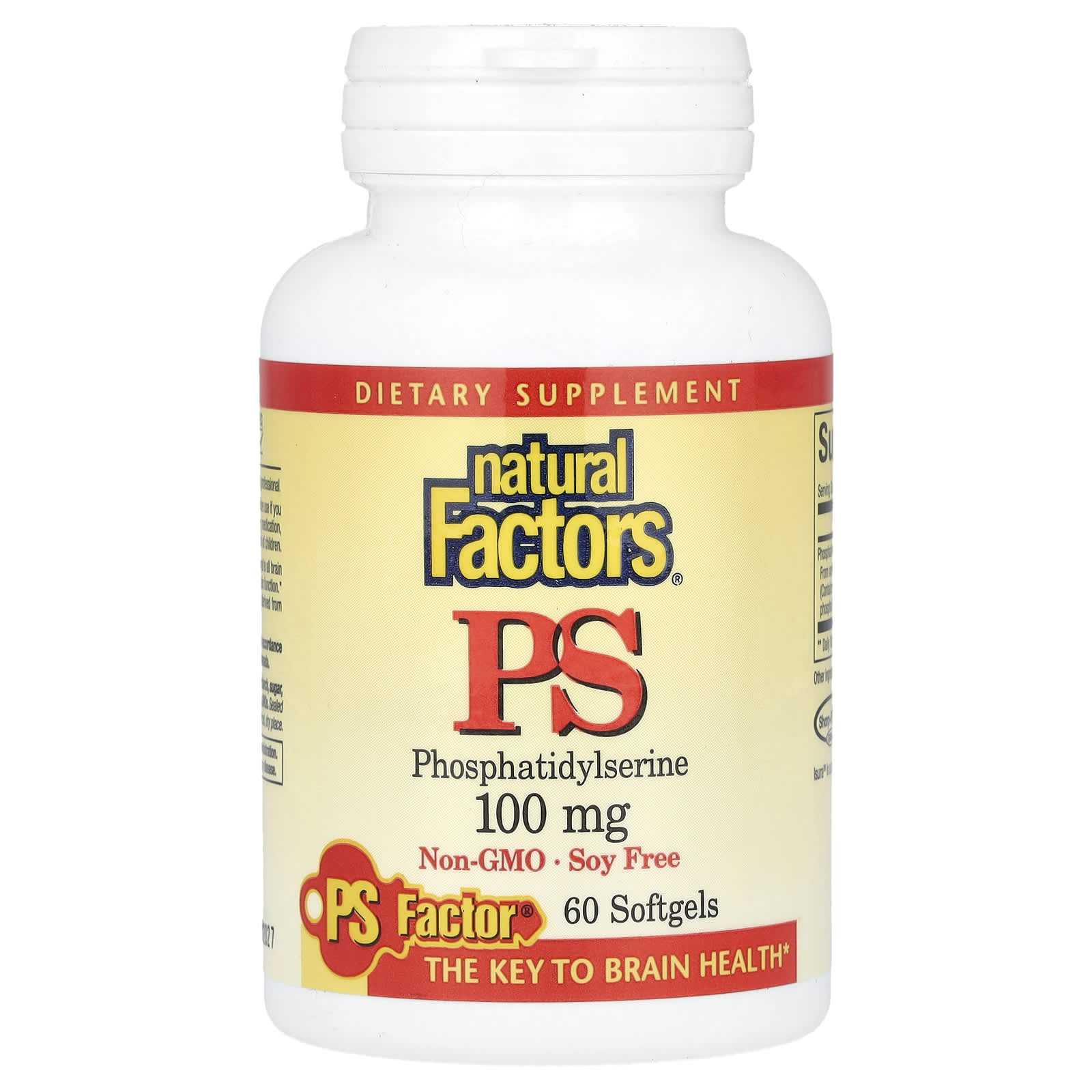 PS Phosphatidylserine, 100 mg, 60 Softgels