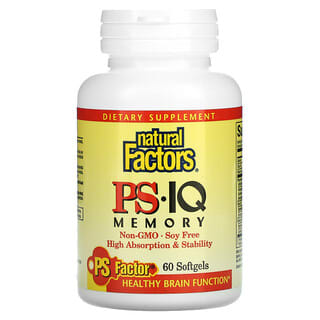 Natural Factors, PS - IQ Memory, 60 cápsulas blandas