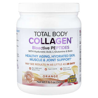 Natural Factors, Total Body Collagen, биоактивные пептиды, апельсин, 500 г (1 фунт 1 унция)