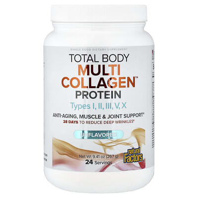 Natural Factors, Whole Body, Multi-Collagen™ Protein, Unflavored, 9.41 oz (267 g)