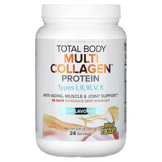 Natural Factors, Para todo el cuerpo, Proteína de colágeno múltiple, Sin sabor, 267 g (9,41 oz)