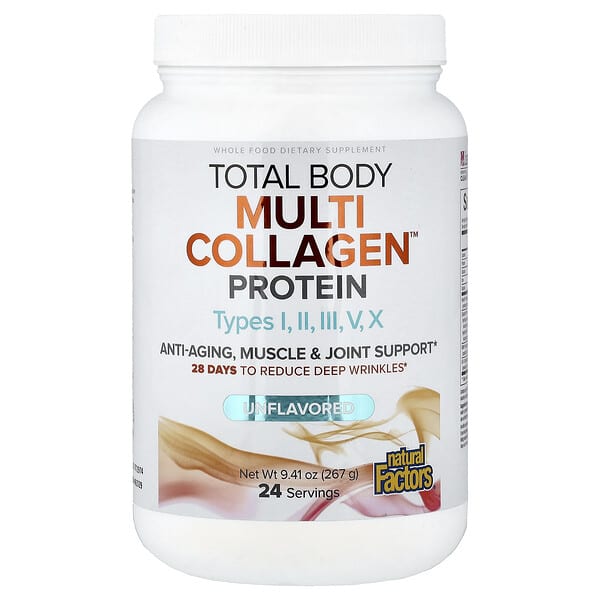 Natural Factors, Total Body, Multi Collagen™ Protein, 무맛, 267g(9.41oz)