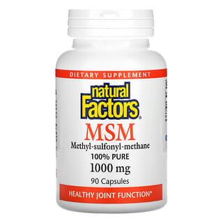 Natural Factors, MSM, 1000 mg, 90 cápsulas