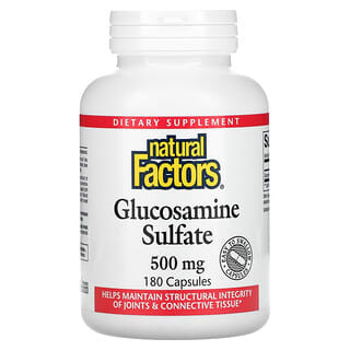 Natural Factors, 글루코사민 황산염, 500 mg, 180 캡슐