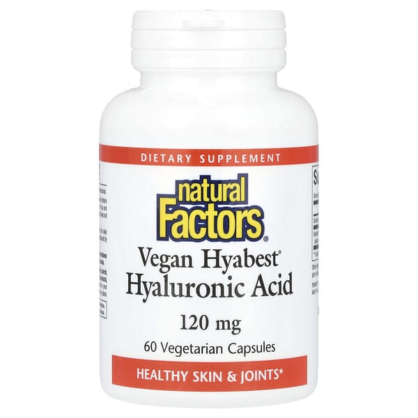 Vegan Hyabest, Hyaluronic Acid, 120 mg, 60 Vegetarian Capsules