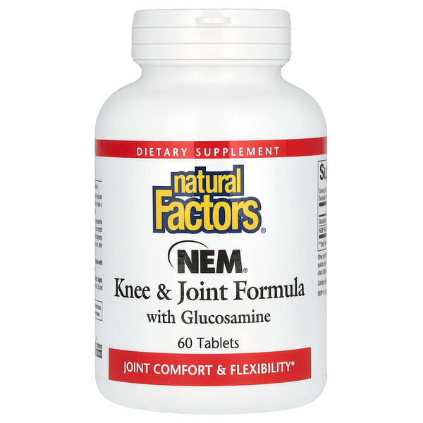 Natural Factors, NEM，含葡萄糖胺膝关节配方，60 片