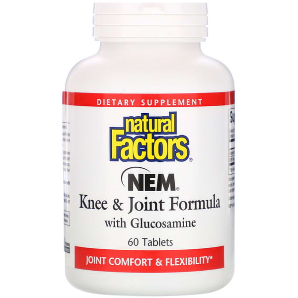 Natural Factors, NEM® グルコサミン配合　膝と関節のフォーミュラ、60 錠