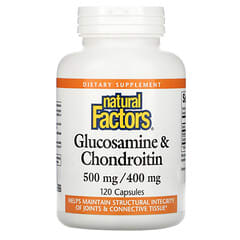 Natural Factors, Glucosamine & Chondroitin, Glucosamin und Chondroitin, 500 mg/400 mg, 120 Kapseln