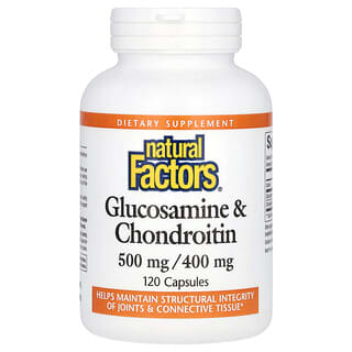 Natural Factors, Glucosamina y condroitina, 120 cápsulas